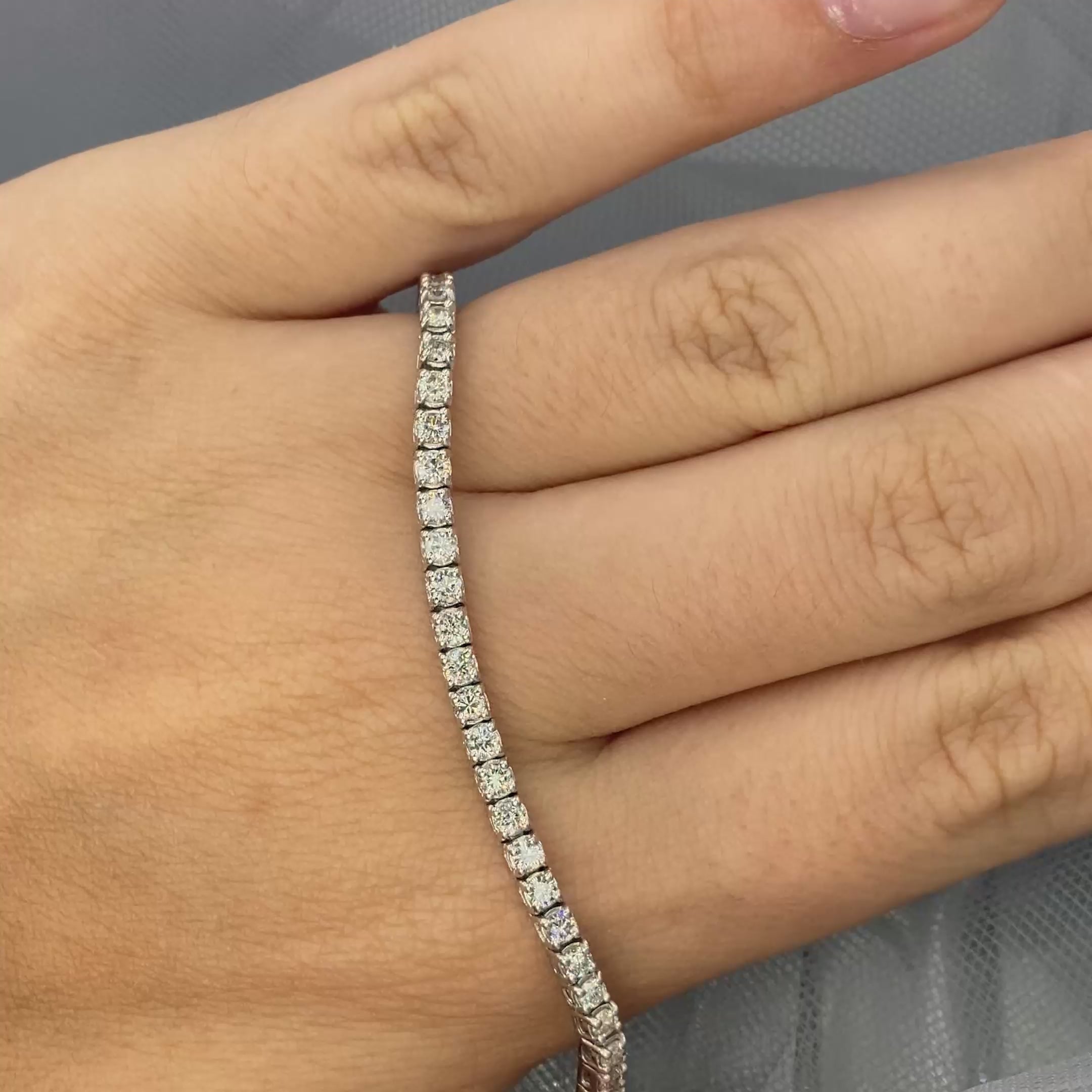 Prestige 4.00CT Round Cut Diamond Tennis Bracelet in 14KT White Gold