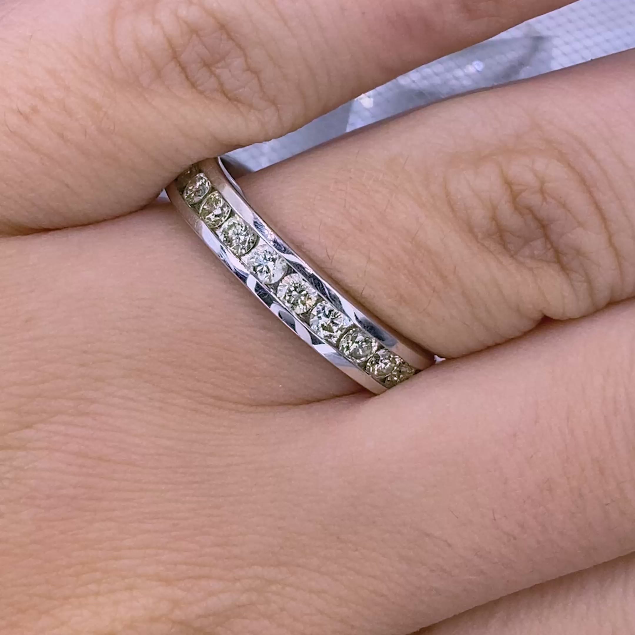 Special 2.00 CT Round Cut Diamond Eternity Ring in 14KT White Gold