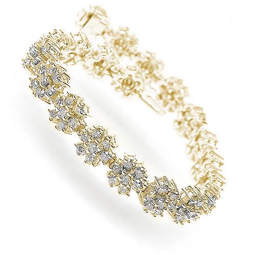 9.00 - 9.00 CT Round Cut Diamonds - Diamond Bracelet - Primestyle.com