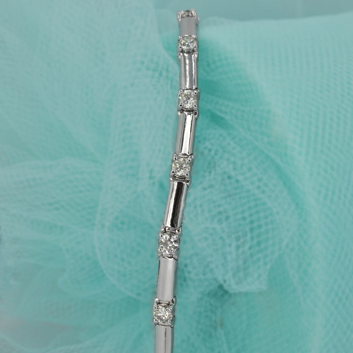 Authentic 1.50CT Round Cut Diamond Tennis Bracelet in 14kt White Gold - Primestyle.com
