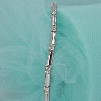 Authentic 1.50CT Round Cut Diamond Tennis Bracelet in 14kt White Gold - Primestyle.com