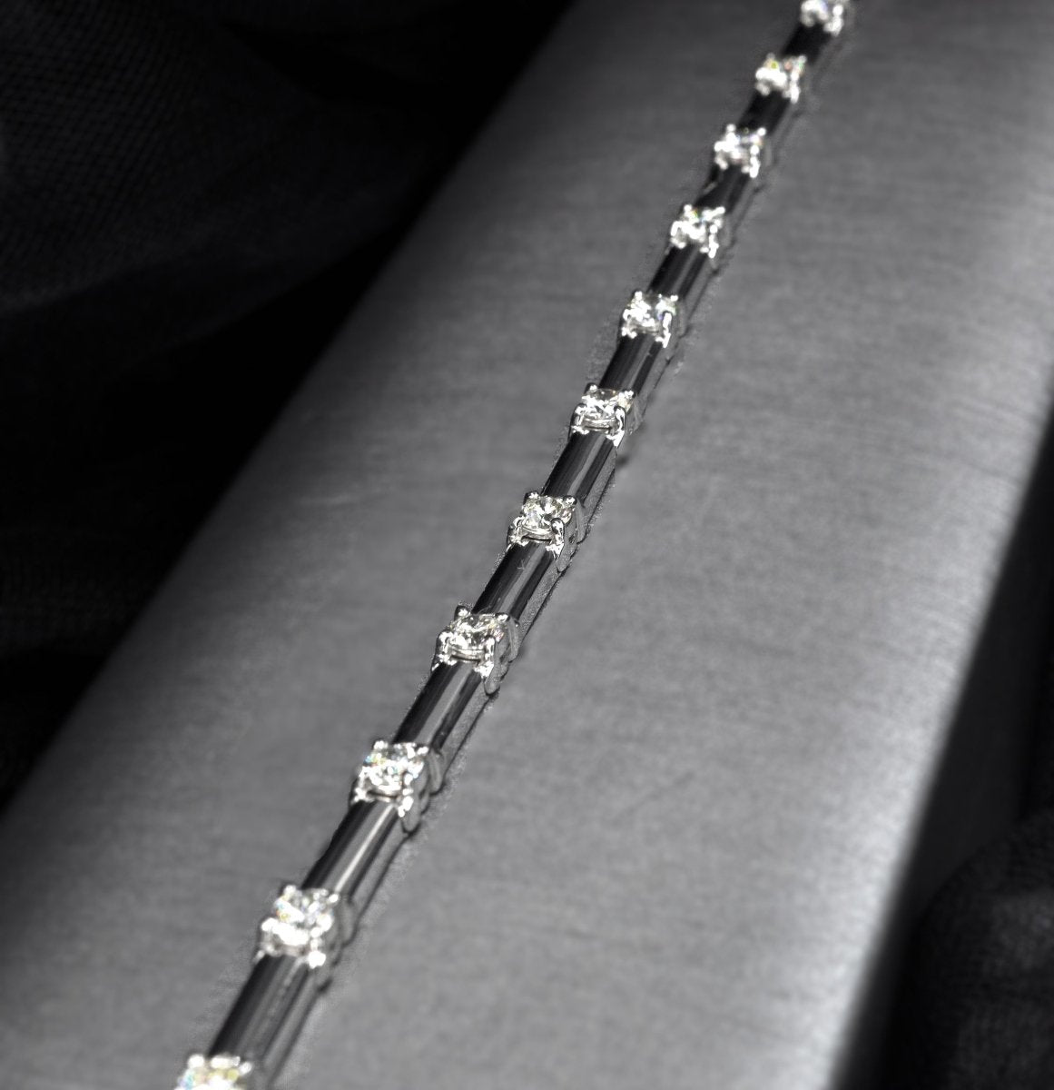 Authentic 1.50CT Round Cut Diamond Tennis Bracelet in 14kt White Gold - Primestyle.com