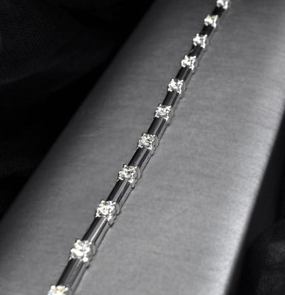 Authentic 1.50CT Round Cut Diamond Tennis Bracelet in 14kt White Gold - Primestyle.com