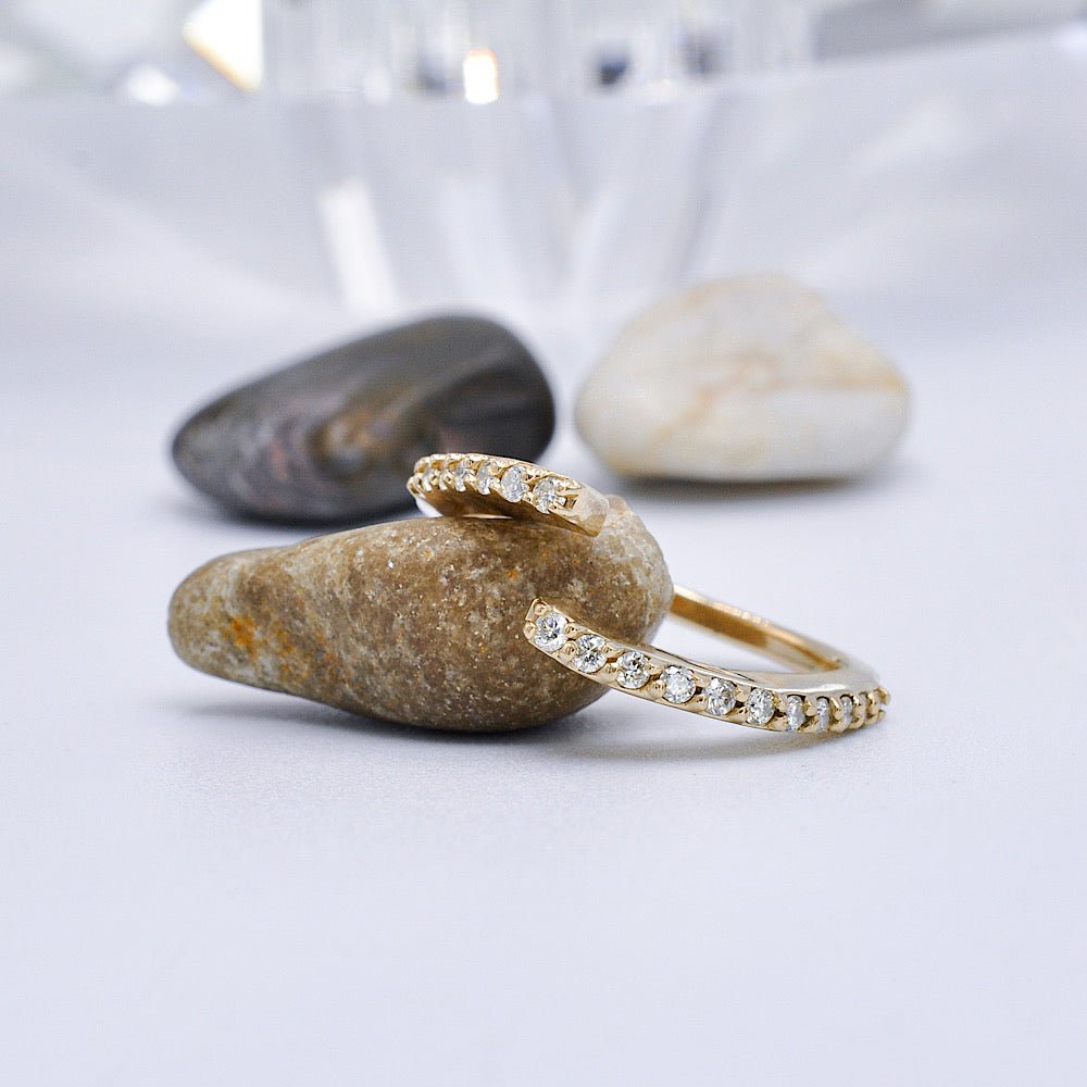 Bargain 0.20CT Round Cut Diamond Wedding Ring in 14KT Yellow Gold - Primestyle.com