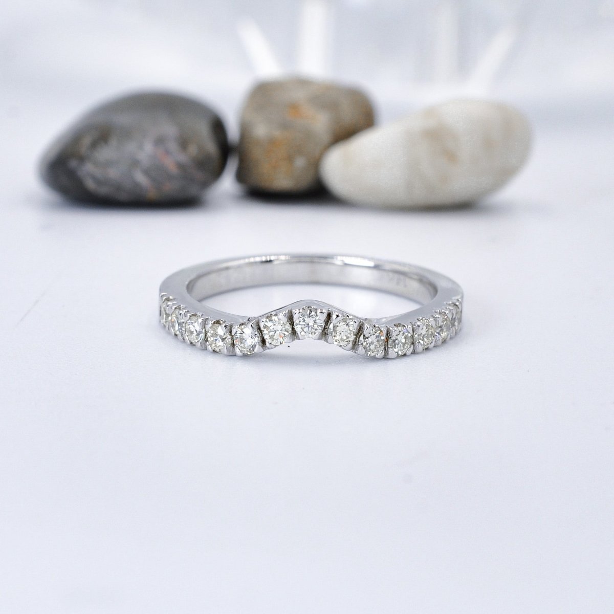 Bargain 0.50CT Round Cut Diamond Wedding Ring in 14KT White Gold