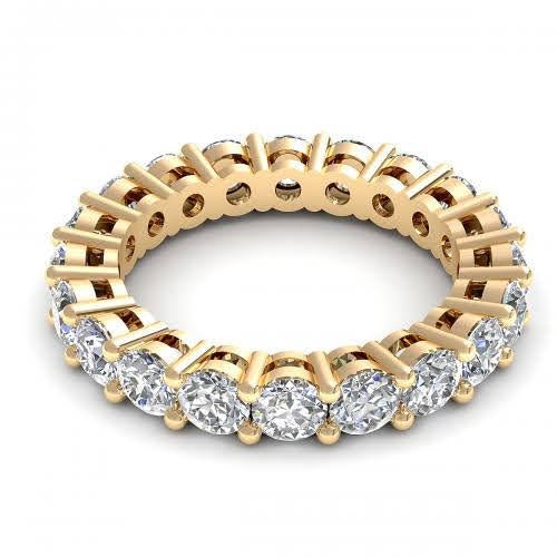 Blissful 2.50CT Round Cut Diamond Eternity Ring in 14KT Yellow Gold - Primestyle.com