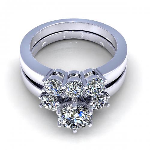 Breathtaking 2.00 CT Round Cut Diamond Bridal Set in 14 KT White Gold - Primestyle.com