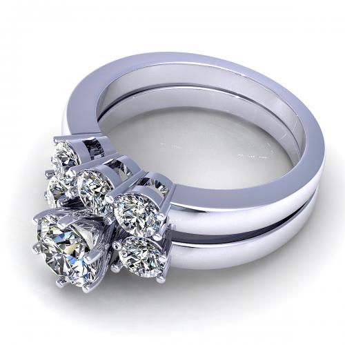 Breathtaking 2.00 CT Round Cut Diamond Bridal Set in 14 KT White Gold - Primestyle.com