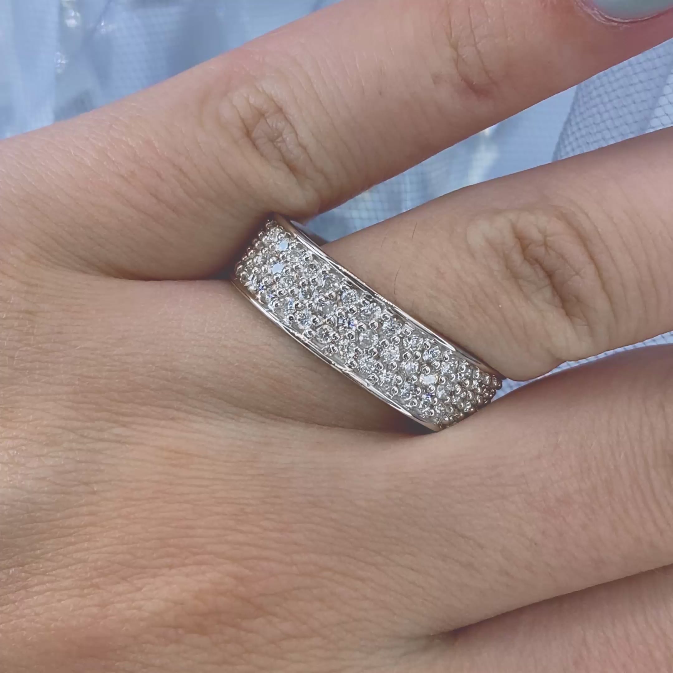 Gorgeous 2.20 CT Round Cut Diamond Eternity Ring in 14KT White Gold