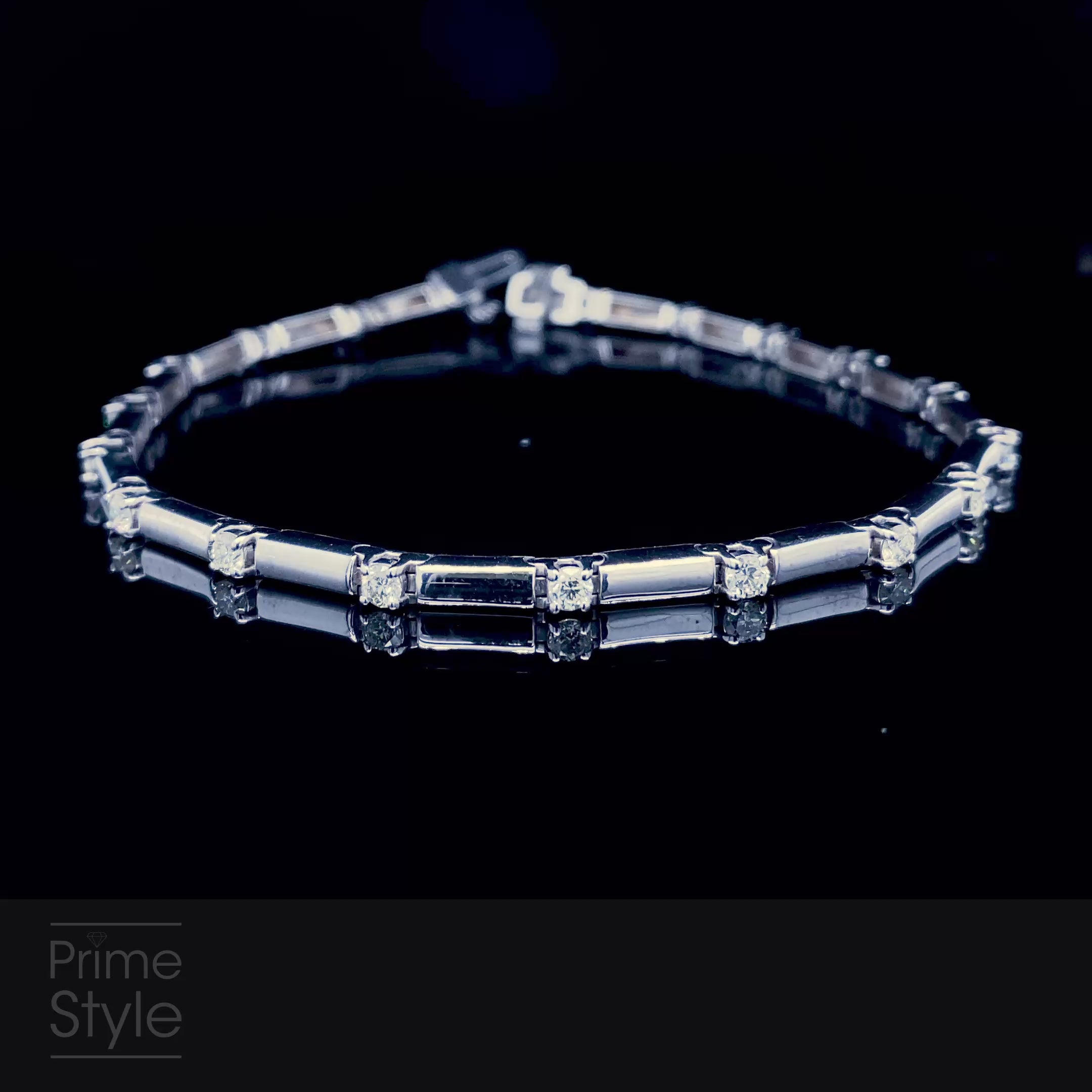 Authentic 1.50CT Round Cut Diamond Tennis Bracelet in 14kt White Gold