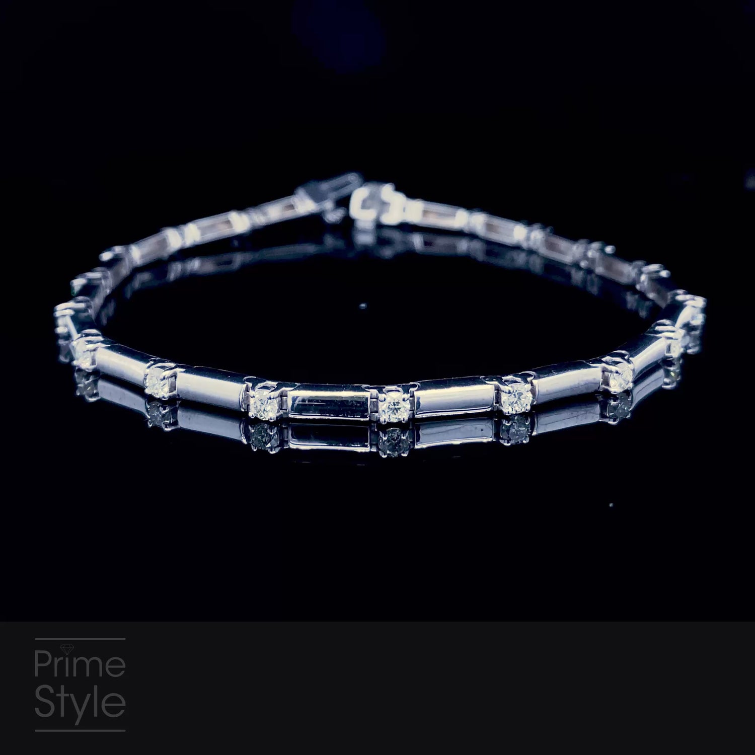 Authentic 1.50CT Round Cut Diamond Tennis Bracelet in 14kt White Gold