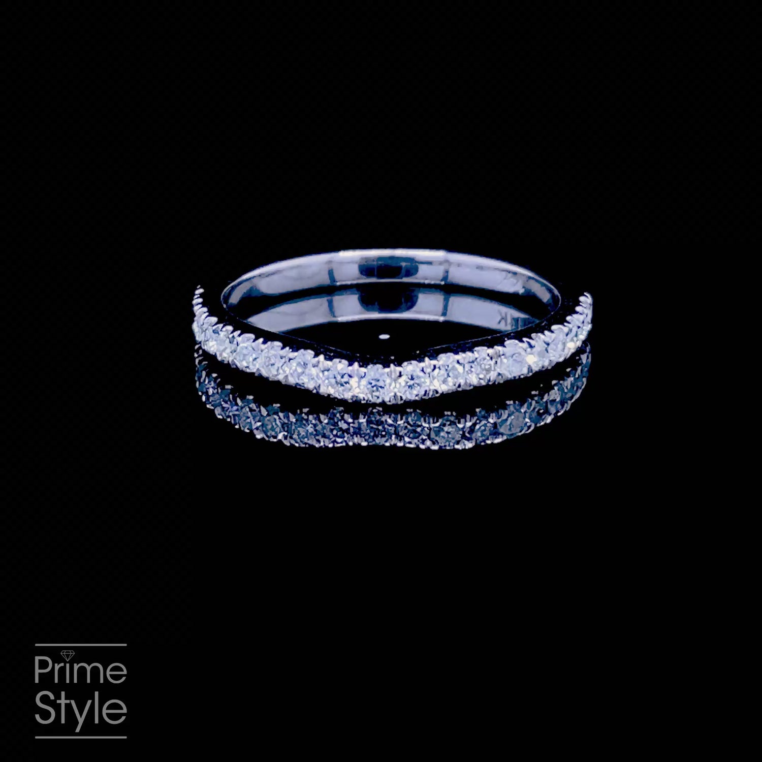 Exclusive 0.45CT Round Cut Diamond Wedding Ring in 14KT White Gold