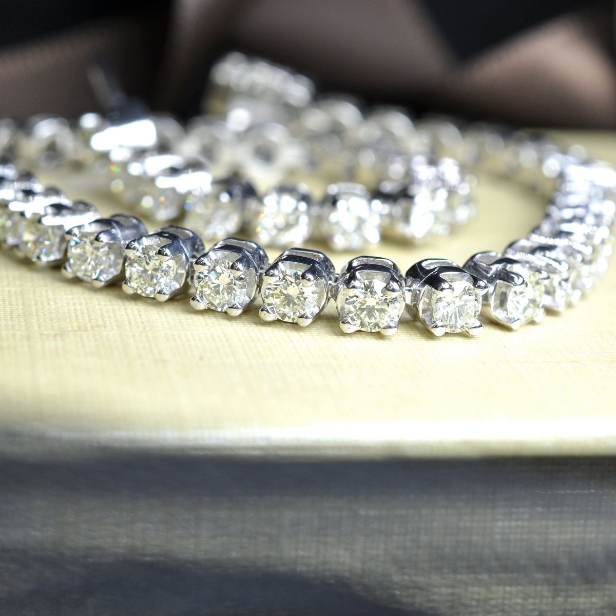 Certified 6.00CT Round Cut Diamond Tennis Bracelet in 14KT White Gold - Primestyle.com
