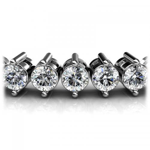 Chic 8.00 CT Round Cut Diamond Tennis Bracelet in 14KT White Gold - Primestyle.com