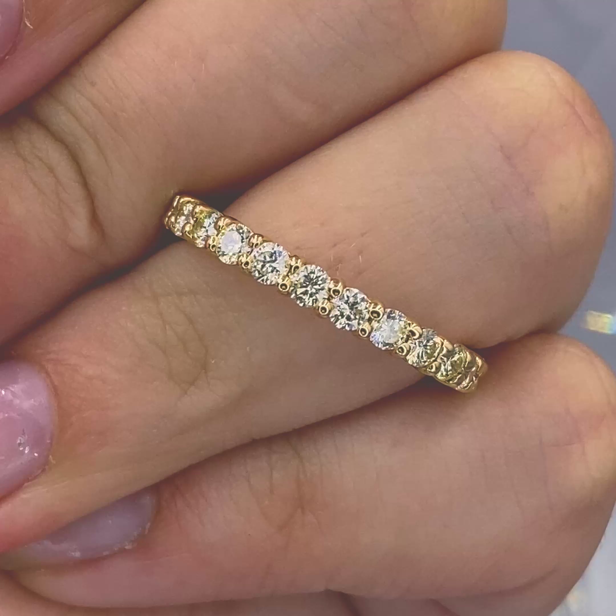 Running Out 2.00 CT Round Cut Diamond Eternity Ring in 14 KT Yellow Gold