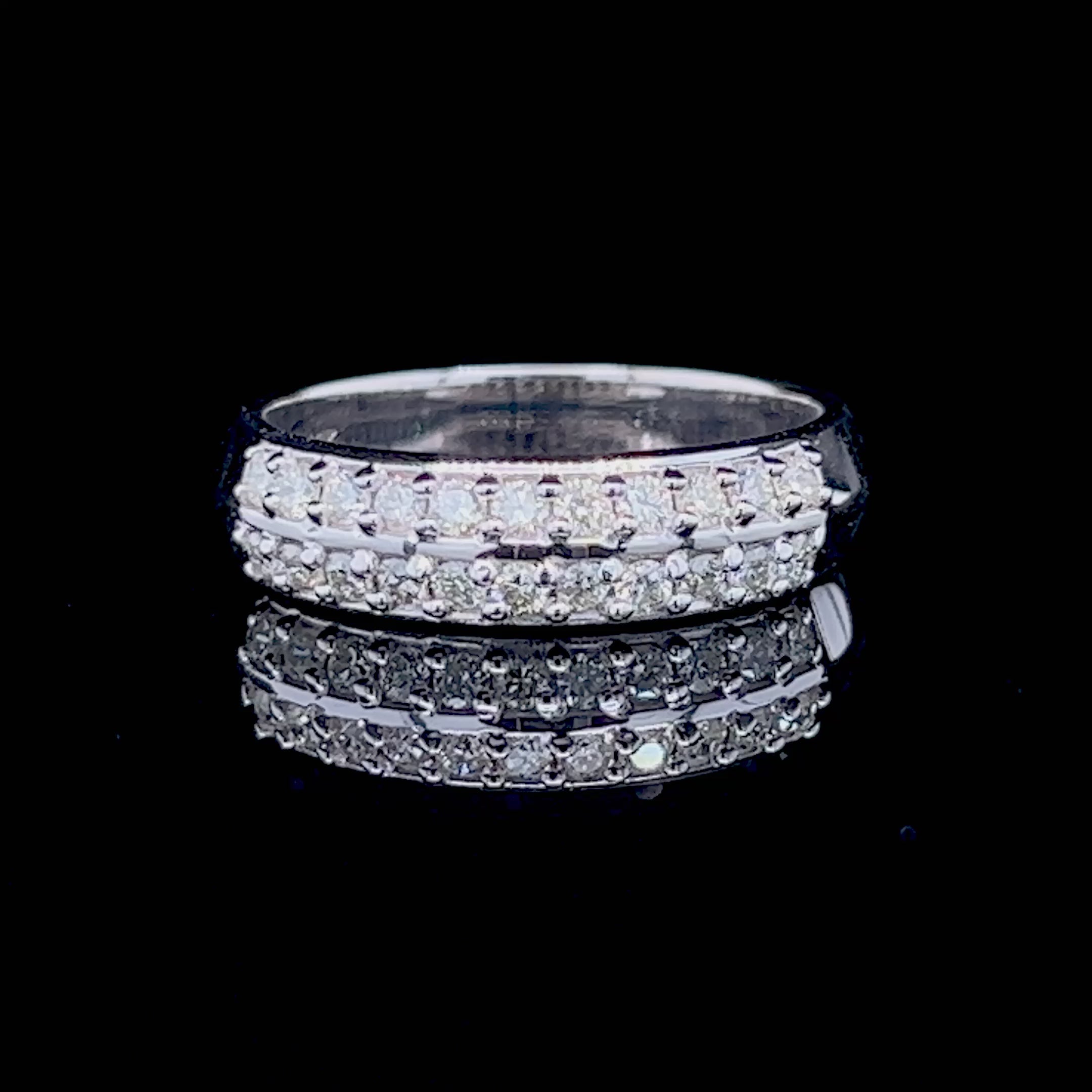 Gorgeous 0.45 CT Round Cut Diamond Wedding Band in 14KT White Gold