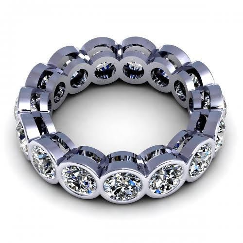 Delightful 1.50 CT Round Cut Diamond Eternity Ring in 14KT White Gold