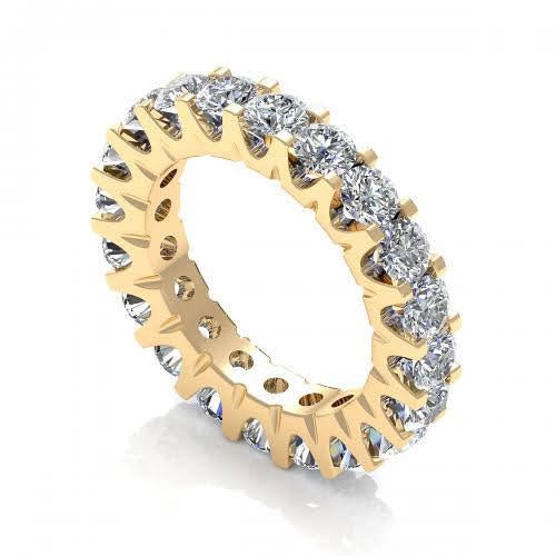 Delightful 2.00CT Round Cut Diamond Eternity Ring in 14kt Yellow Gold - Primestyle.com