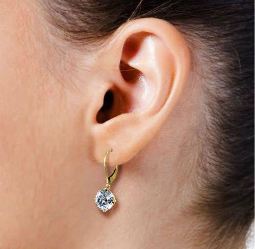 Ecstatic 0.25CT Round Cut Diamond Stud Earrings in 14KT Yellow Gold - Primestyle.com