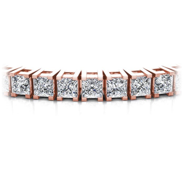 Ecstatic 5.00 CT Princess Cut Diamond Tennis Bracelet in 14KT Rose Gold