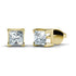 Elegant 0.50CT Round Cut Diamond Stud Earrings in 14KT Yellow Gold - Primestyle.com