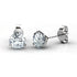 Exclusive 0.25CT Round Cut Diamond Stud Earrings in 14KT White Gold - Primestyle.com