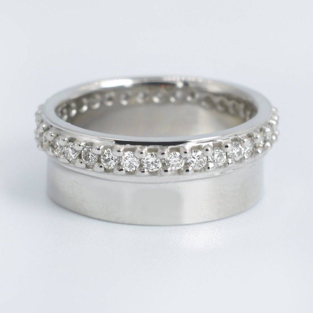 Exclusive 0.75 CT Round Cut Diamond Wedding Ring in Platinum - Primestyle.com