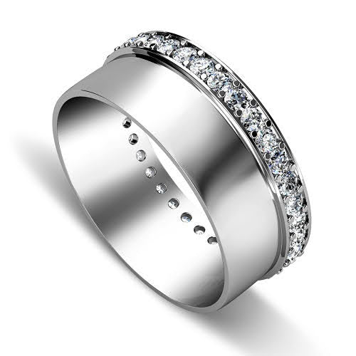Exclusive 0.75 CT Round Cut Diamond Wedding Ring in Platinum - Primestyle.com