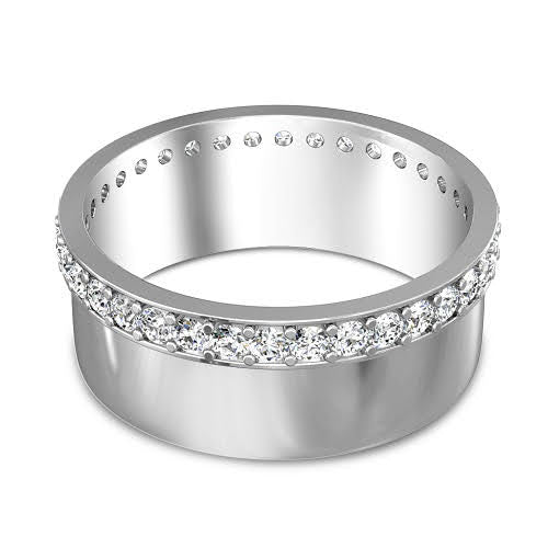 Exclusive 0.75 CT Round Cut Diamond Wedding Ring in Platinum - Primestyle.com