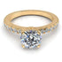 Exclusive 0.75CT Round Cut Diamond Engagement Ring in 18KT Yellow Gold - Primestyle.com