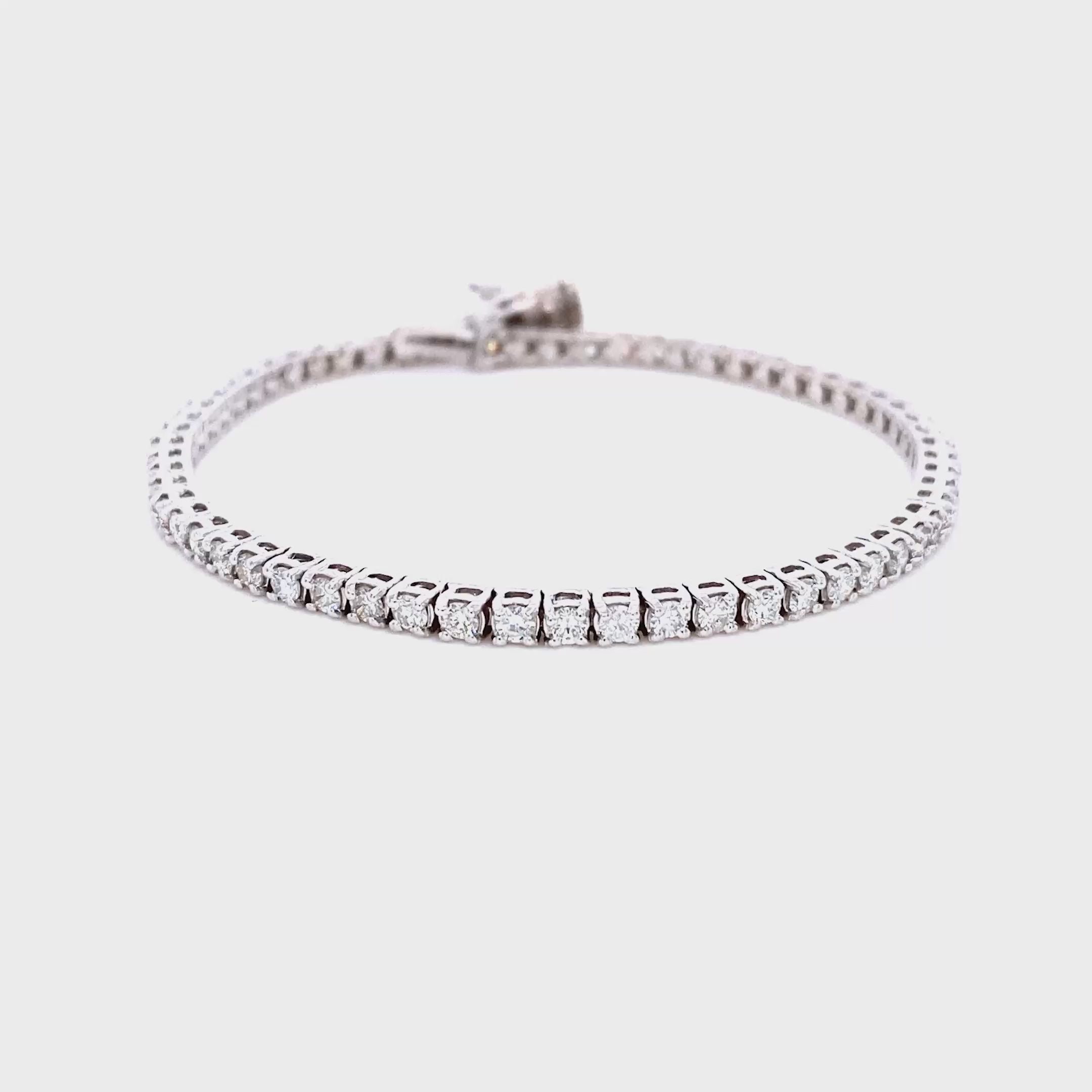 Prestige 4.00CT Round Cut Diamond Tennis Bracelet in 14KT White Gold