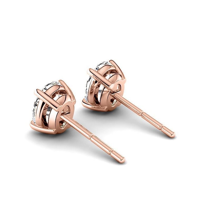 Four - Prong 0.60 - 5.00 CT Oval Cut Lab Grown Diamonds - Stud Earrings - Primestyle.com