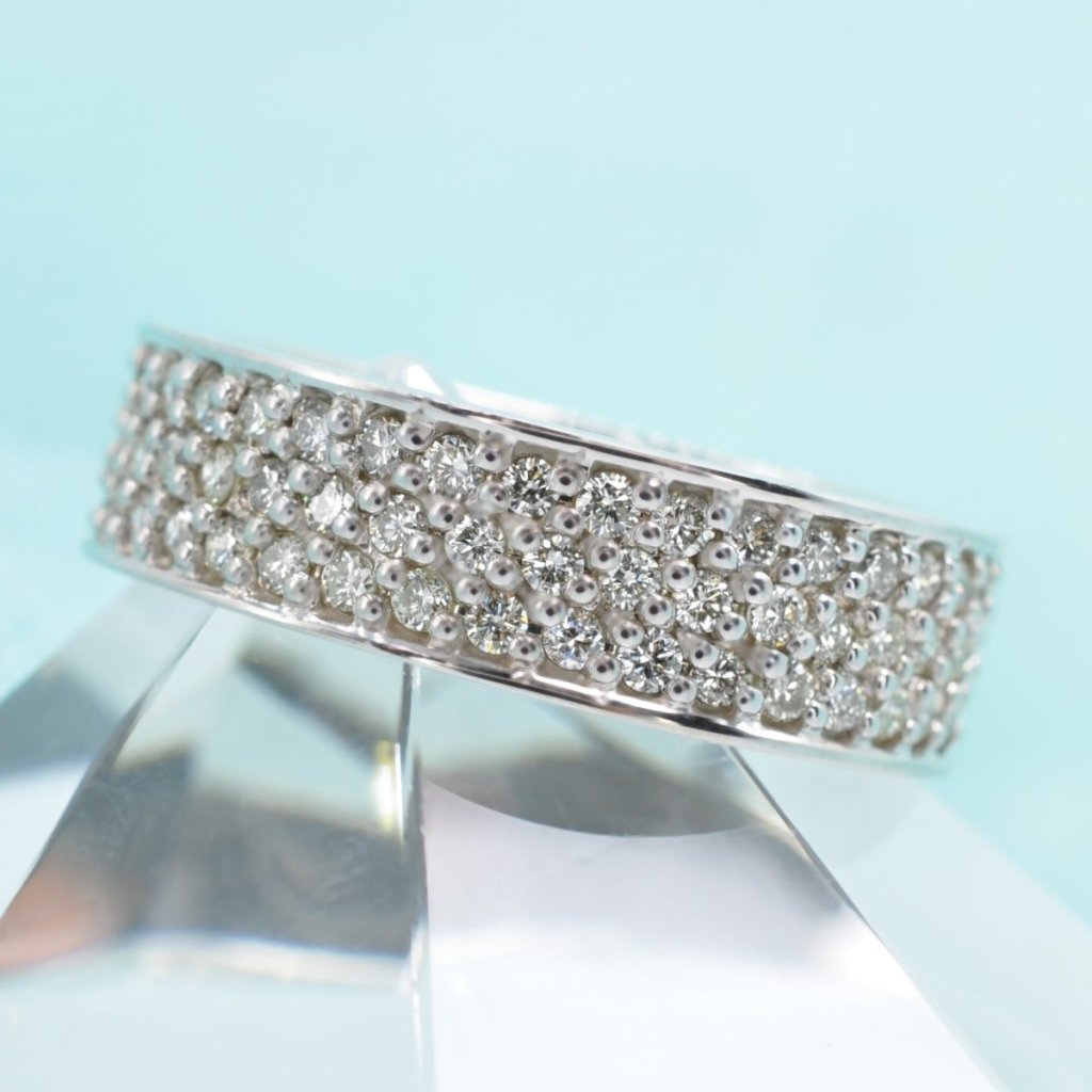 Gorgeous 2.20 CT Round Cut Diamond Eternity Ring in 14KT White Gold - Primestyle.com