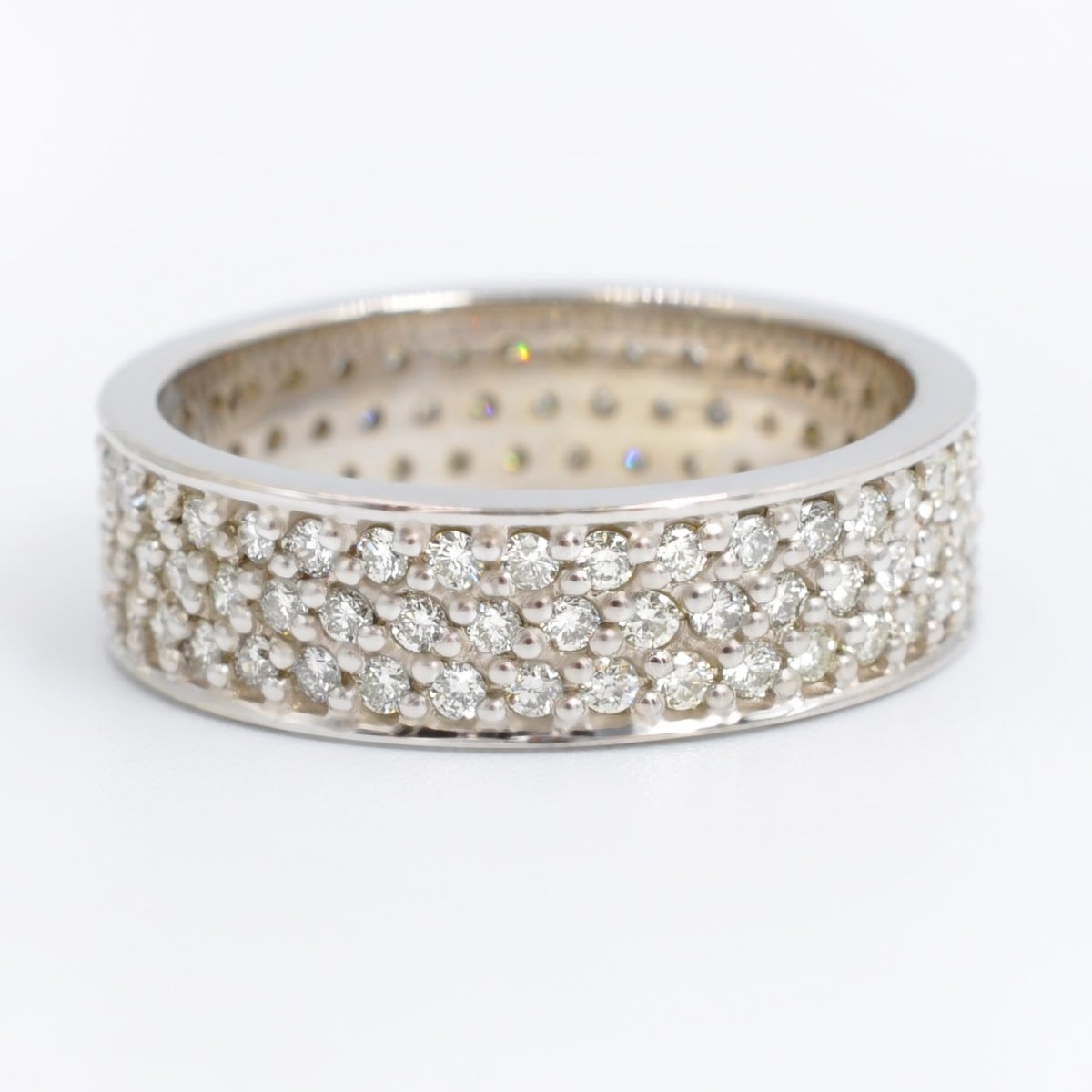 Gorgeous 2.20 CT Round Cut Diamond Eternity Ring in 14KT White Gold