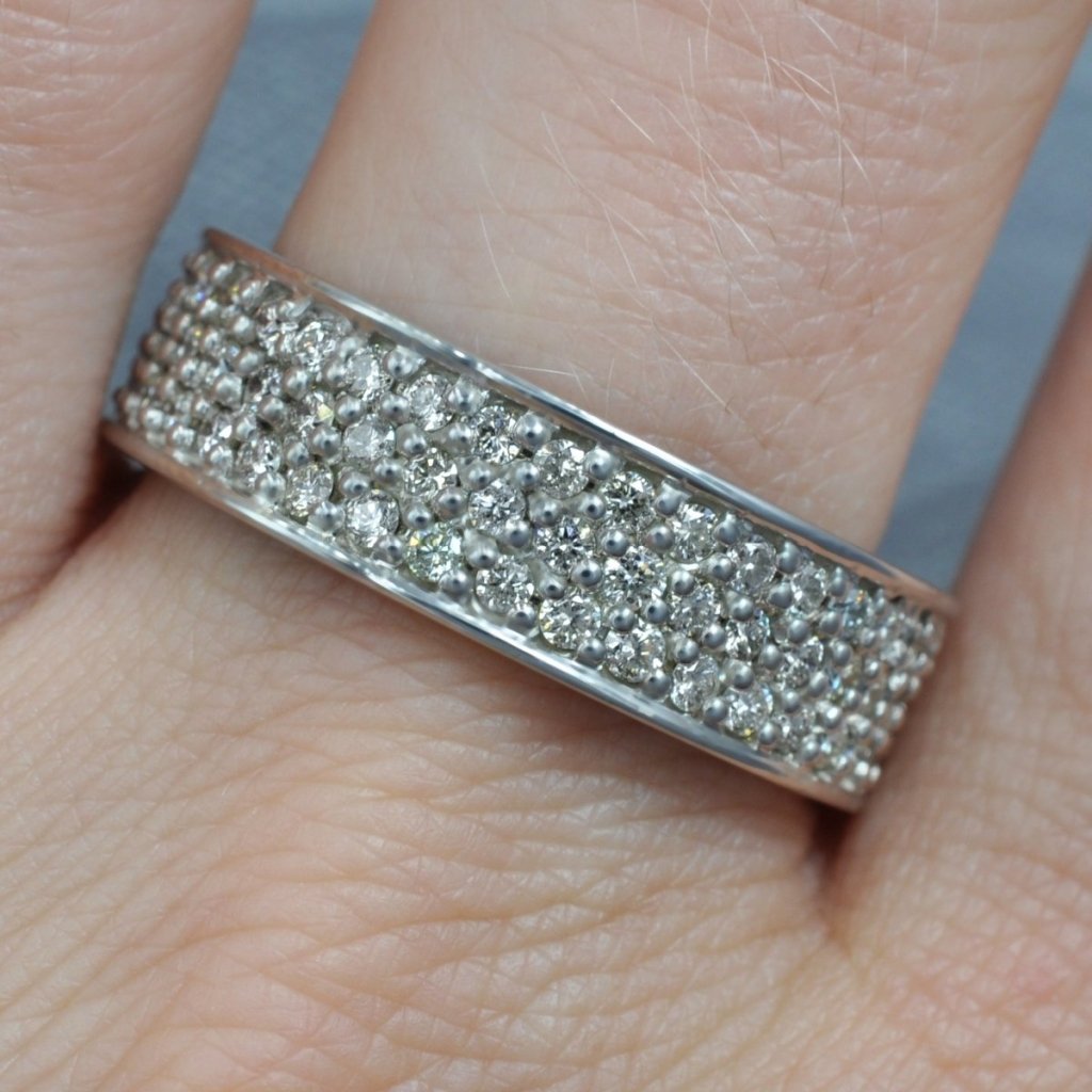 Gorgeous 2.20 CT Round Cut Diamond Eternity Ring in 14KT White Gold - Primestyle.com