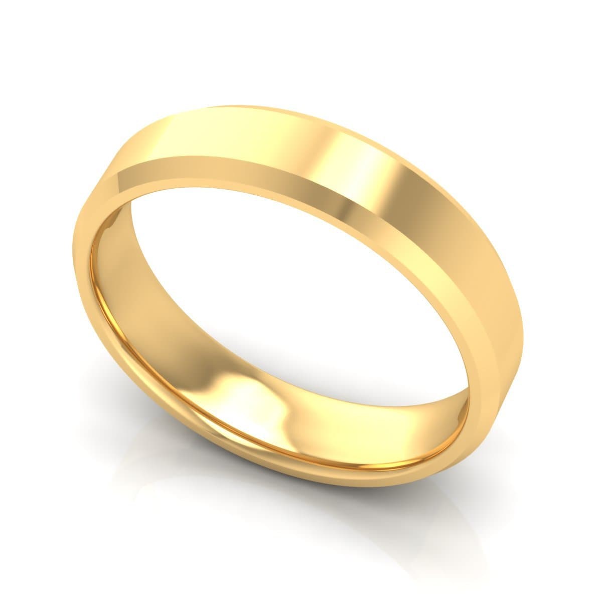 5.0 mm Plain Wedding Band in 14KT, 18KT & Platinum