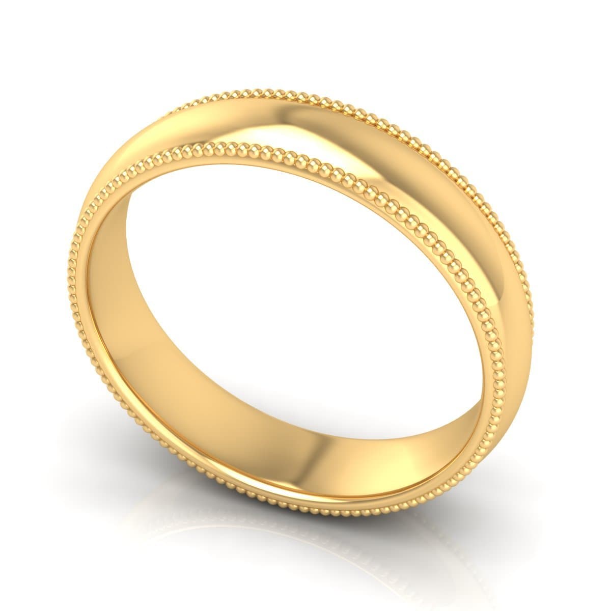 5.0 mm Plain Wedding Band in 14KT, 18KT & Platinum