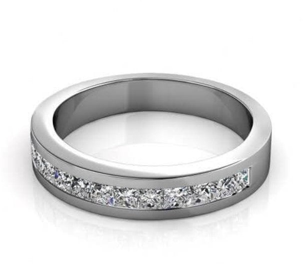 Limited 1.10 CT Princess Cut Diamond Wedding Ring in 14KT White Gold - Primestyle.com
