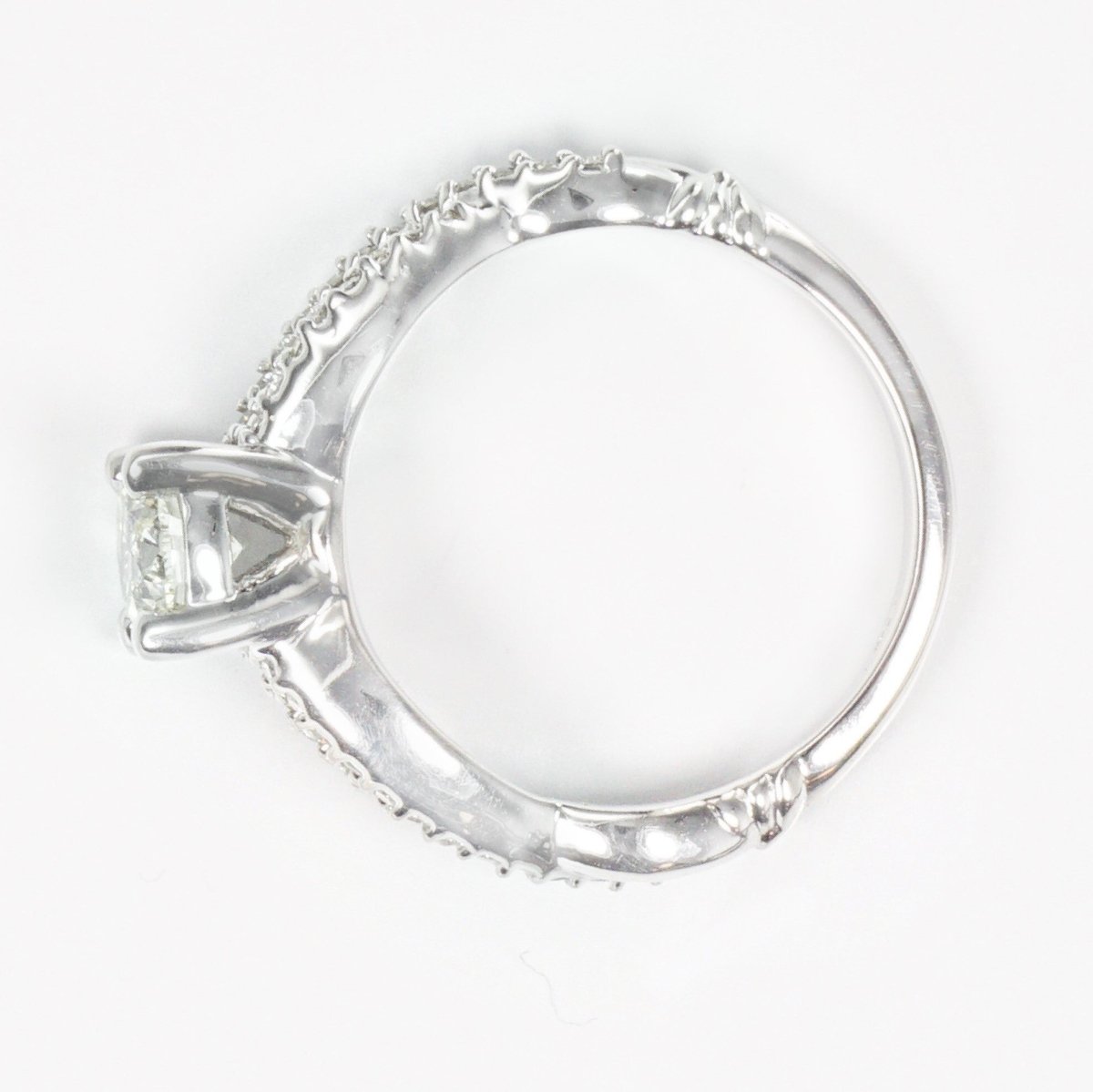 No Risk 0.75 CT Round Cut Diamond Engagement Ring in 14KT White Gold