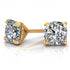 Special 0.25CT Cushion Cut Diamond Stud Earrings in 14KT Yellow Gold - Primestyle.com