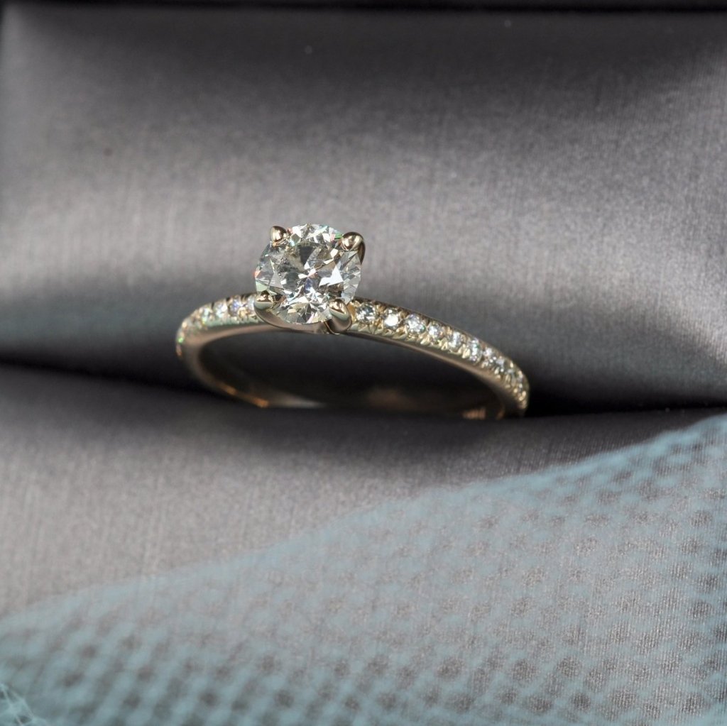 Special 1.00 CT Round Cut Diamond Engagement Ring in 14KT Yellow Gold