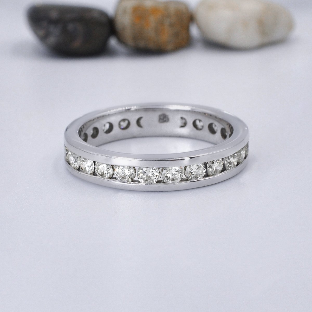 Special 1.00CT Round Cut Diamond Eternity Ring in 14KT White Gold - Primestyle.com