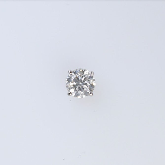 Special 1.10 CT Round Cut Diamond Stud Earrings in 14KT White Gold