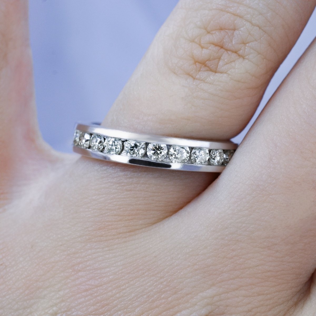 Special 2.00 CT Round Cut Diamond Eternity Ring in 14KT White Gold - Primestyle.com