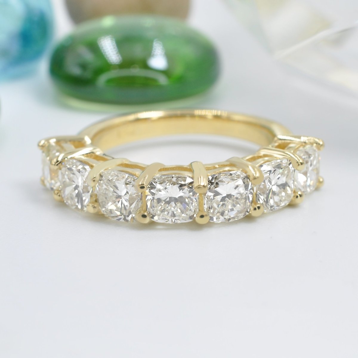 Stunning 3.75CT Cushion Cut Diamond Wedding Ring in 18KT Yellow Gold - Primestyle.com