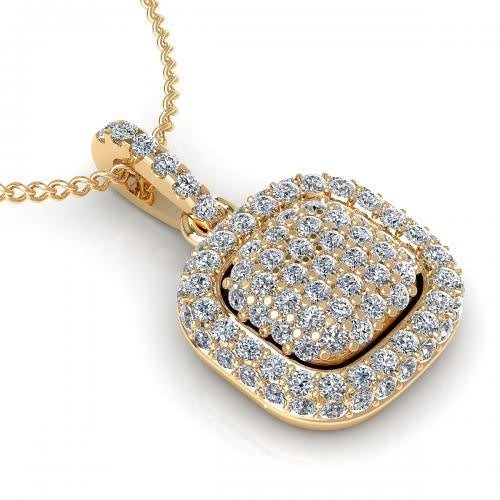 Superior 0.35 CT Round Cut Diamond Pendant in 18KT Yellow Gold - Primestyle.com