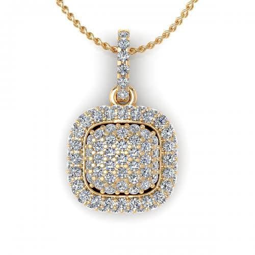 Superior 0.35 CT Round Cut Diamond Pendant in 18KT Yellow Gold - Primestyle.com