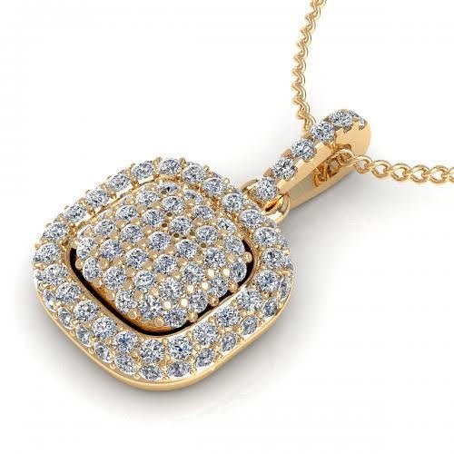 Superior 0.35 CT Round Cut Diamond Pendant in 18KT Yellow Gold - Primestyle.com