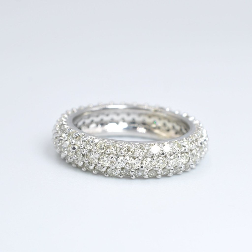 VIP 2.50 CT Round Cut Diamond Eternity Ring in 14KT White Gold