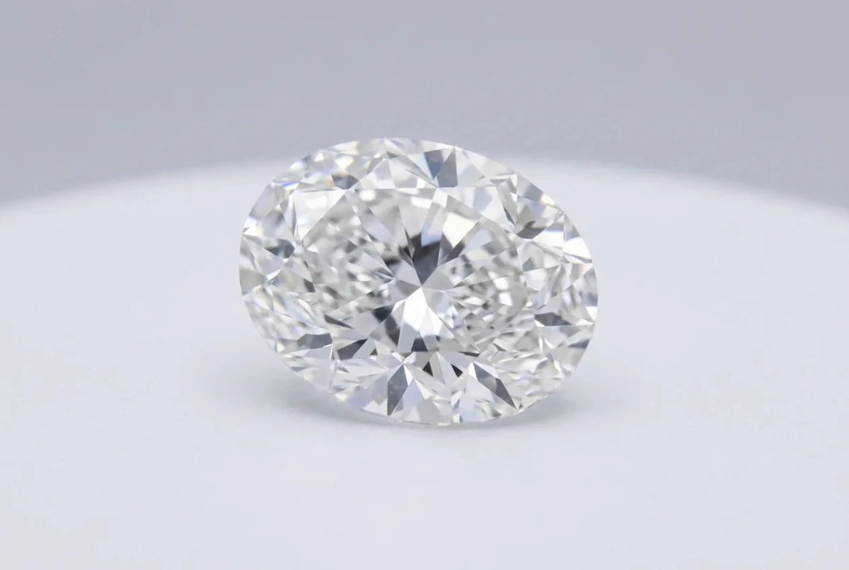 A loose oval cut diamond
